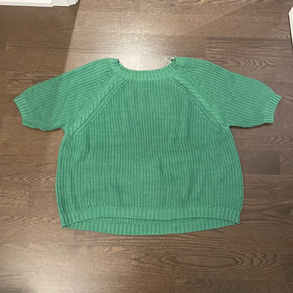 Top shop crop sleeve sweater